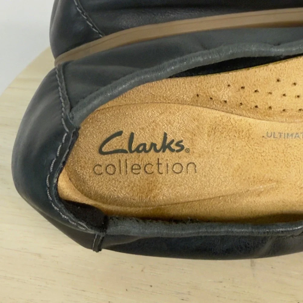 Clarks Collection Women's Shoes Blue Leather Mary Jane Flats Size 10M‎